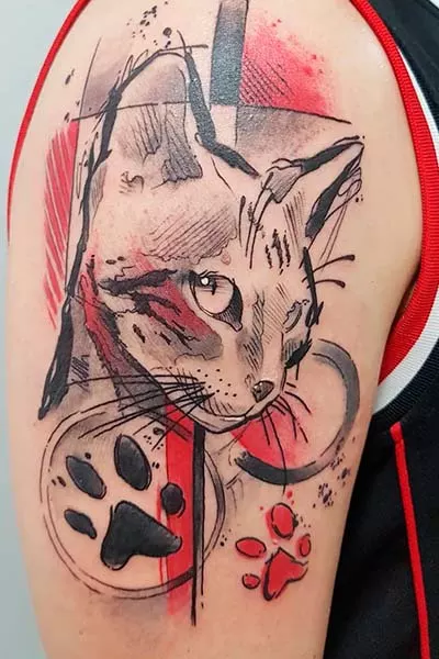 TATUAJE TRASH POLKA — trabajo real de Sindy Tattoo
